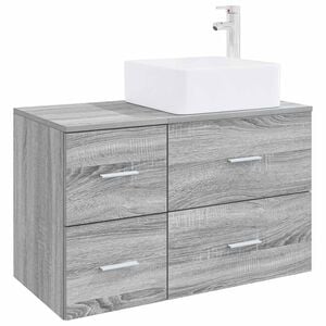vidaXL Vannitoa m&ouml;&ouml;bleset 2 pcs Hall Sonoma Tehispuit
