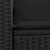 vidaXL aiadiivan patjadega, kahekohaline, must, polürotang