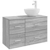 vidaXL Vannitoa m&ouml;&ouml;bleset 2 pcs Hall Sonoma Tehispuit