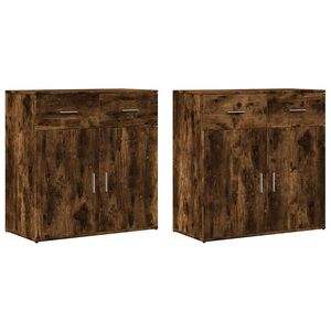 vidaXL puhvetkapid 2 tk, suitsutatud tamm, 79 x 38 x 80 cm, tehispuit