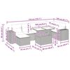 vidaXL 8-osaline aiadiivani komplekt patjadega, beež, pol&uuml;rotang