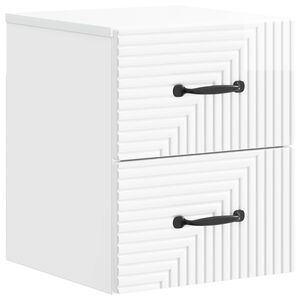 vidaXL Seinale kinnitatav &ouml;&ouml;tis K&otilde;rgl&auml;ikega valge 34,5 x 33 x 40 cm