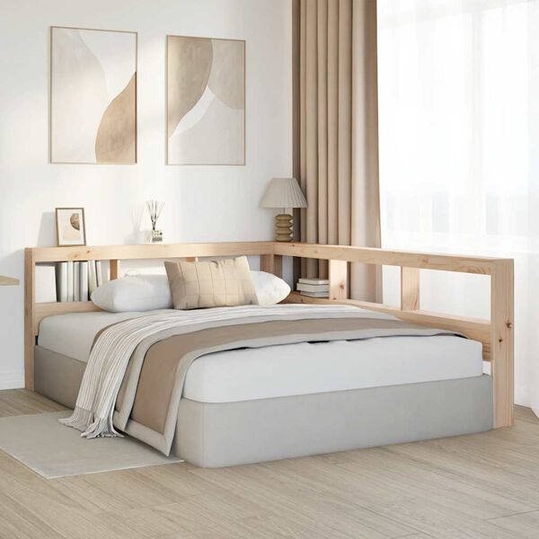 vidaXL raamatukapi peatsi L-kujuline, 150 cm, m&auml;nnipuit