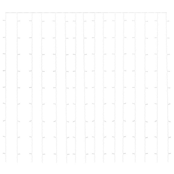 vidaXL LED-tuledest kardin, 3 x 3 m, 300 LEDi, sinine, 8 funktsiooni