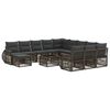 vidaXL Aia Diivanikomplekt 13 pcs Hall pol&uuml;rotang