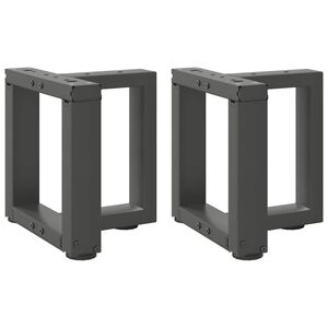 vidaXL kohvilaua jalad T-kujulised 2 tk, antratsiithall, 30 x 25 x (30-31) cm, teras