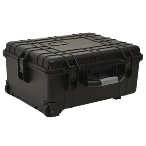vidaXL kaasaskantav transpordikohver, must, 58 x 45 x 27 cm, PP