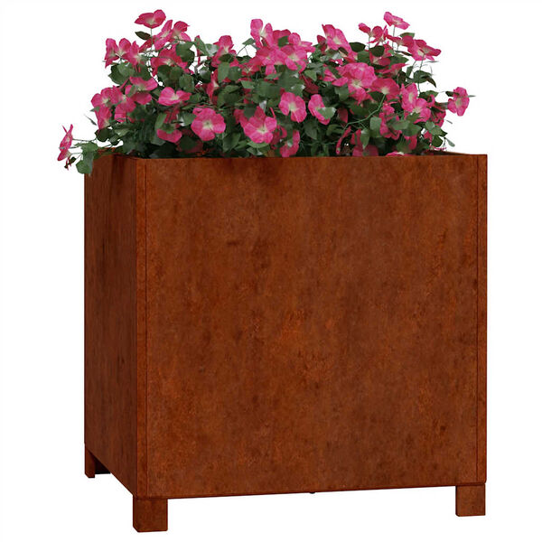 vidaXL jalgadega taimekast, rooste, 50x50x50 cm, Corten teras
