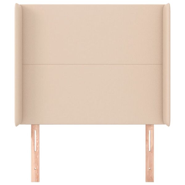 vidaXL voodipeats servadega, Cappuccino, 83x16x118/128 cm, kunstnahk