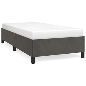 vidaXL voodiraam ilma madratsita, tumehall, 90x200 cm, samet