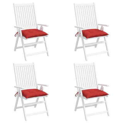 vidaXL tooli istmepadjad 4 tk, punane, 50 x 50 x 7 cm, kangas