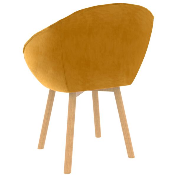 vidaXL s&ouml;&ouml;gitoolid 2 tk, kollane, samet