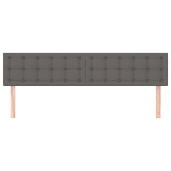 vidaXL voodipeatsid 2 tk, hall, 90x5x78/88 cm, kunstnahk