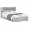 vidaXL Voodiraam ladustamisega peaga Betoonhall 135 x 190 cm Tehispuit