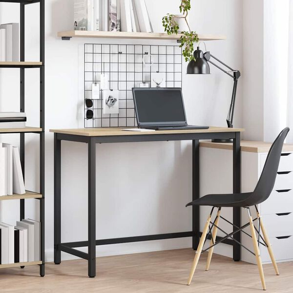 vidaXL laud Sonoma tamm 80 x 50 x 76,5 cm T&ouml;&ouml;deldud puit ja teras