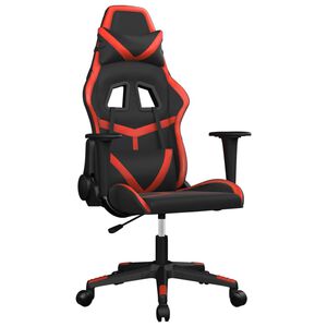 vidaXL m&auml;nguritool, must ja punane, kunstnahk