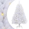vidaXL Tehisj&otilde;ulupuu koos 150 LED-iga Valge 120 cm PVC ja metall