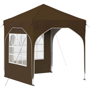 vidaXL &Uuml;hepuuline peotelk 192 x 192 x 245 cm Pruunikashall