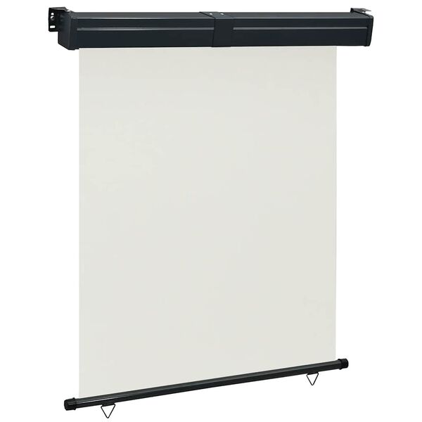 vidaXL rõdu külgsein, 145 x 250 cm, kreemjasvalge