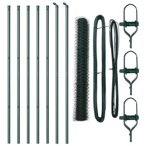 vidaXL Aiapost Roheline 10 x 1,4 m (50 mm mesh) Terased ja PVC