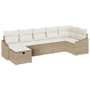 vidaXL Diivanikomplekt padjaga 7 pcs pol&uuml;rotang