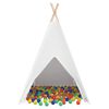 vidaXL Teepee telk Valge 120 x 120 x 150 cm Kangas ja Plastik
