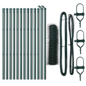 vidaXL Aiapost Roheline 25 x 0,6 m (36 mm naast) Terased ja PVC