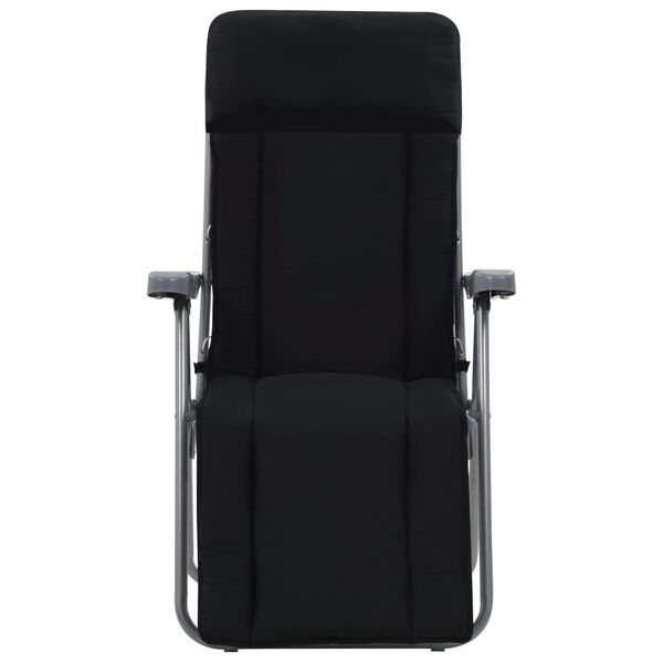 vidaXL kokkupandavad aiatoolid istmepatjadega 2 tk must