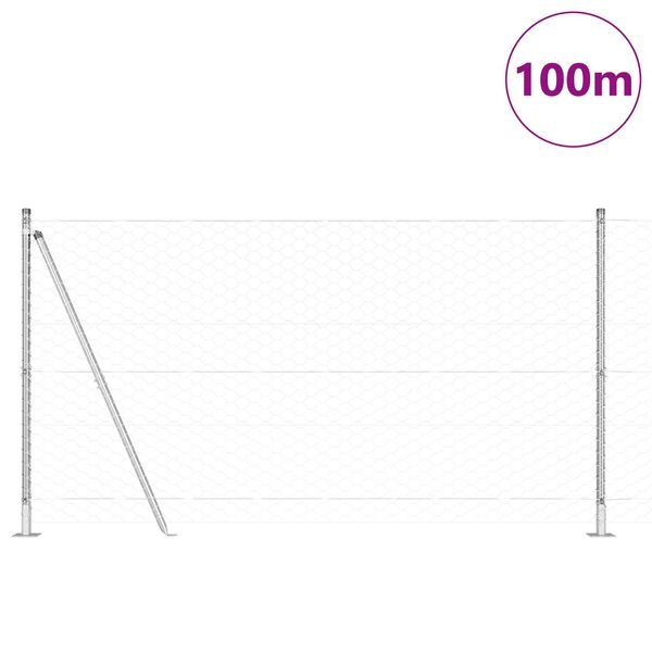 vidaXL Aiapost H&otilde;bedane 100 x 1,5 m (50 mm v&otilde;rk) Teras