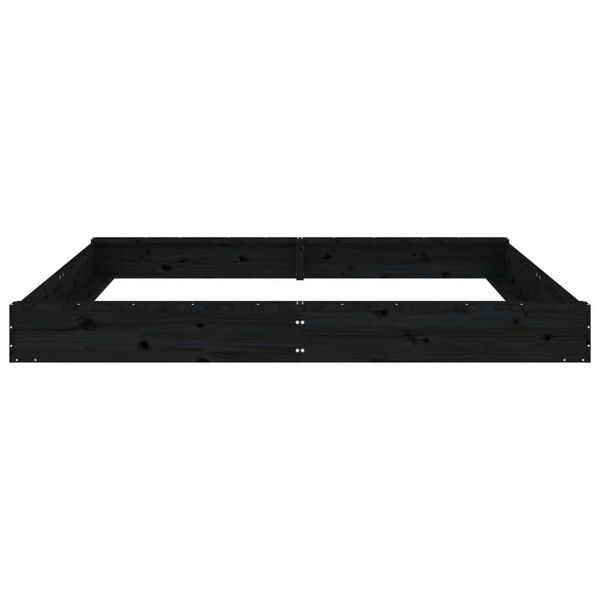 vidaXL istekohtadega liivakast, must, kandiline, m&auml;nnipuit