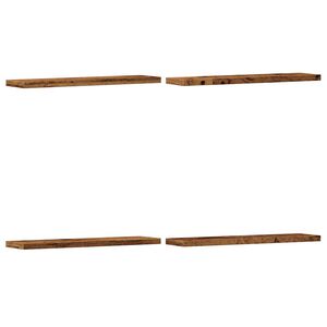 vidaXL seinariiulid 4 tk vana puit 40x20x1,5 cm tehispuit