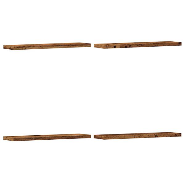 vidaXL seinariiulid 4 tk vana puit 40x20x1,5 cm tehispuit