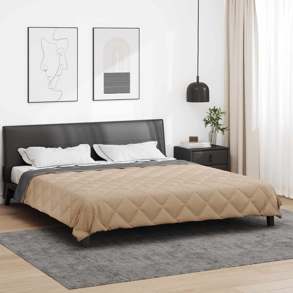 vidaXL Suvised teki Antratsiit ja taupe 220 x 200 cm Mikrokiud
