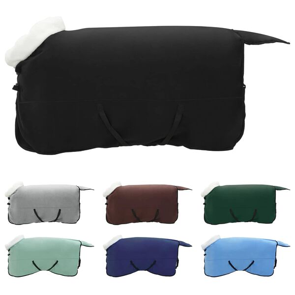 vidaXL Hobuste K&auml;tter Must 125 cm Polaarflee&ccedil;