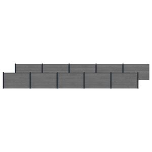 vidaXL Aiapaneel 10 pcs WPC ja Alumiinium Hall