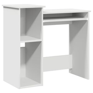 vidaXL riiulitega kirjutuslaud Valge 84x40x78 cm Engineered Wood