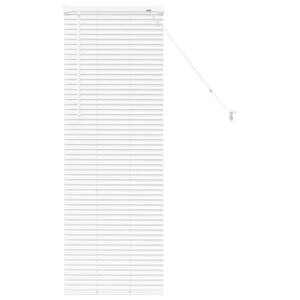 vidaXL Aknarulo kardinatega Valge Alumiinium