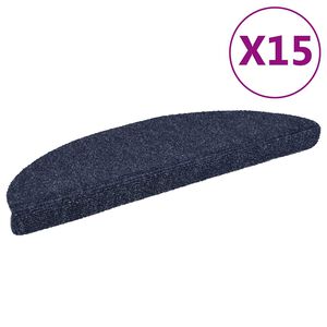 vidaXL isekleepuvad trepimatid, 15 tk, 56 x 17 x 3 cm, sinised, poolringikujulised