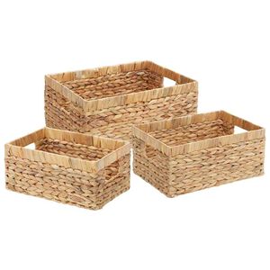 vidaXL Ladustamiskorvid 3 pcs Neutraalne 40 x 30 x 18 cm Vesih&uuml;atsint