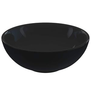 vidaXL l&auml;ikiv must kraanikauss &Oslash; 28 x 10 cm keraamiline