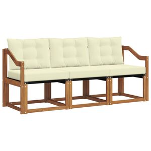 vidaXL V&auml;li diivanikomplekt padjaga 3 pcs Looduslik ja kreem