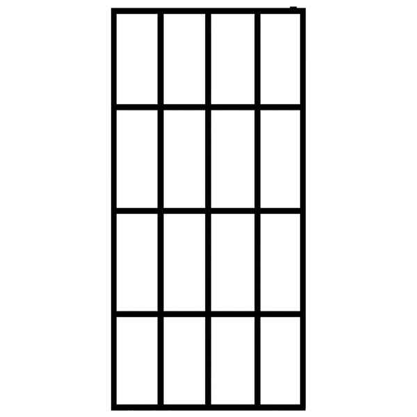 vidaXL dušinurga sein, läbipaistev karastatud klaas, 90 x 195 cm