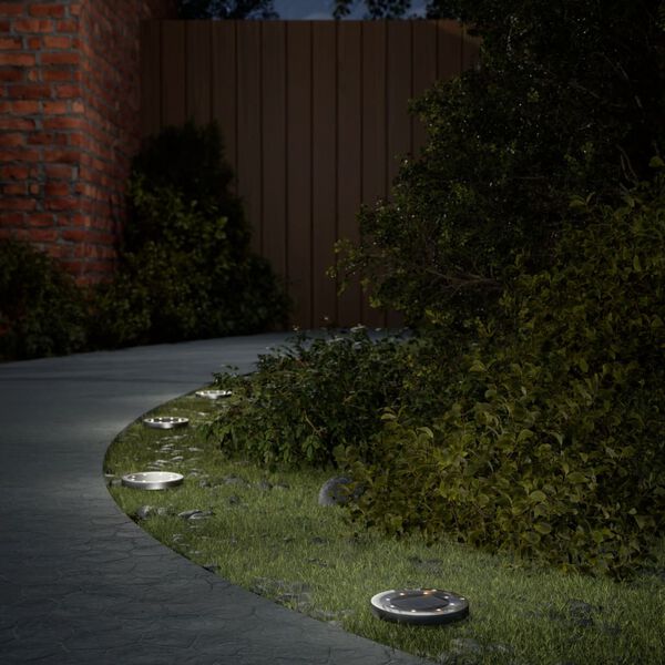 vidaXL p&auml;ikesetoitel valgustid maapinnale maavaiadega 12 tk, soe valge