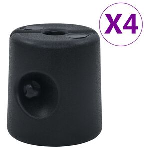 vidaXL lehtlaraskused 4 tk, PE, must