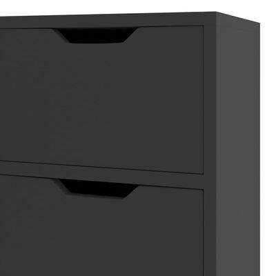 vidaXL puhvetkapp kõrgläikega must, 90x30x72 cm, tehispuit