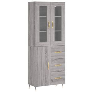 vidaXL k&otilde;rge kapp, hall Sonoma tamm, 69,5 x 34 x 180 cm, tehispuit