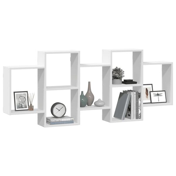 vidaXL seinariiul, valge, 159x18x65 cm, tehispuit