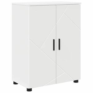 vidaXL Vannitoa kapp uksega Valge 60 x 35 x 80 cm Tehispuit & Metall
