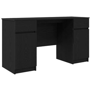 vidaXL Laud Must tamm Tehispuit 140 x 49 x 76 cm