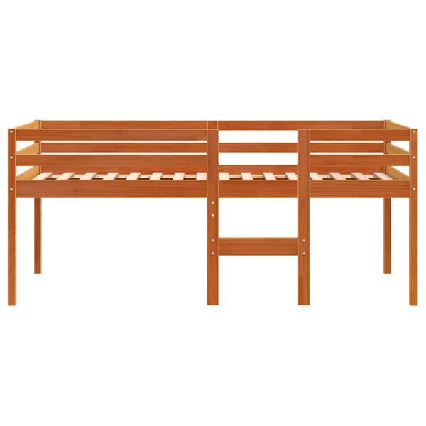 vidaXL k&otilde;rge voodi, meepruun, 75 x 190 cm, m&auml;nnipuit